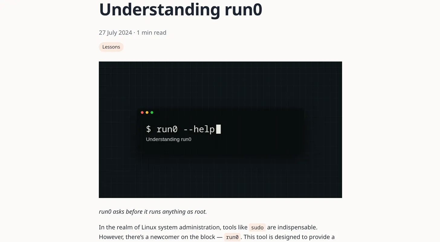 An imported article in the HotDog template: its title, date, tag, picture and caption